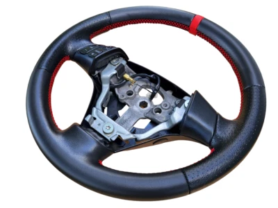NUEVO CUERO Rojo 12 Rayas 2005- Mazda 5 V 3 III OEM Volante Negro NUEVO Foto 1 de 4