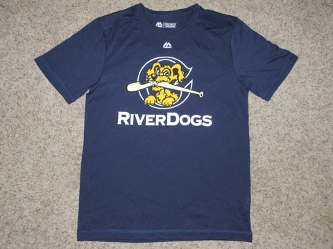 MAJESTIC CHARLESTON RIVERDOGS EVOLUTION TEE COOL BASE T-SHIRT SIZE SMALL Cover