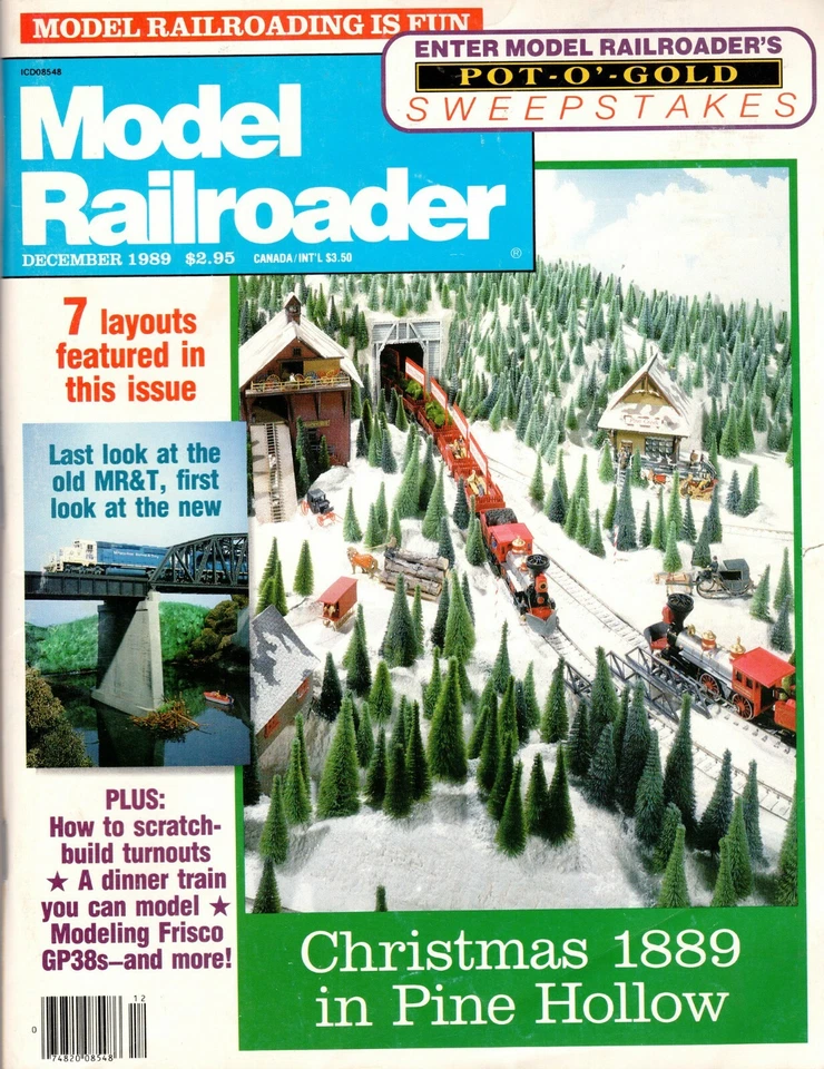 Model Railroader Magazine Christmas 1889 Pine Hollow December 1989 Frisco GP38s - Image 1 of 1