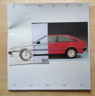 ISUZU PIAZZA TURBO orig 1985 UK Mkt Large Format Prestige Glossy Sales Brochure - Image 1 of 4