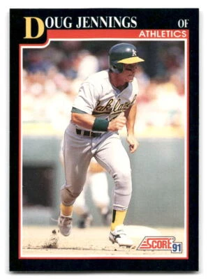 Doug Jennings 1991 Score Baseball #819 Oakland Athletics - Image 1 of 2
