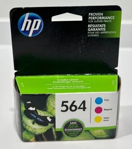 NUEVO JUEGO DE CARTUCHOS DE TINTA COLOR HP 564 genuino amarillo cian magenta ~ 01/2021 - Imagen 1 de 3