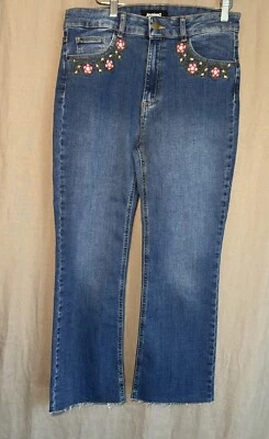 Pantalones de mezclilla cortos para mujer Desigual bordados amore florales talla 8 de EE. UU. Foto 1 de 4