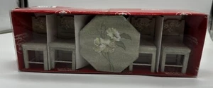 Town Square Miniatures Floral Table And 4 Chairs Item # EMWF710/free Shipping! - Picture 1 of 7