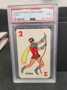 1966 IDEAL TOY CORP. BATMAN CARD GAME ROBIN #2 PSA 9 EXTREMELY RARE ROOKIE POP 2