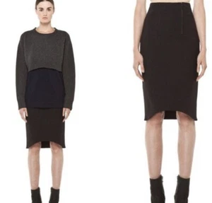 Acne Rene Stretch Khaki Green Pencil Skirt Size 38 - Picture 1 of 7