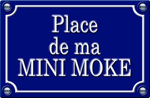 PLACE DE MA MINI MOKE - 29cm AUFKLEBER STICKER AUTO PR0165 - Bild 1 von 1