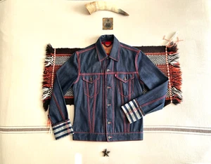 Chaqueta Levi's Jean Paul Gaultier Ribete M Denim Nueva Sin Etiquetas Nos 2009 Rara Marinera - Imagen 1 de 24