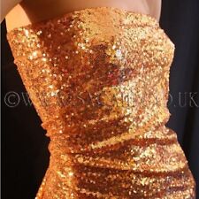ORANGE GOLD COSTUME,DANCE,CRAFT,Sequin Fabric Novelty Sparkly,Decoration,wedding