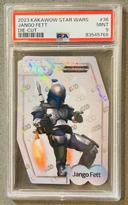 2023 Kakawow Disney 100 Star Wars Attack of Clones #36 Jango Fett Die-Cut PSA 9 - Picture 1 of 2