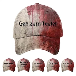 Printed Horror Bloody Hat 2025 Mens Women Fashion Designer Spooky Hats Baseball - Imagen 1 de 15