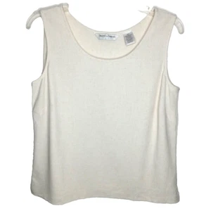 Leinenmischung ärmelloses Tanktop Damen Gr. M-P neutral beige erdig minimalistisch - Bild 1 von 10