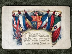 Postkarte 1. Weltkrieg "In Freiheitssache alliiert, sechs Flaggen entfaltet..." S43 - Bild 1 von 2