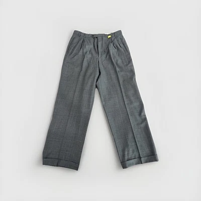 PAL ZILERI MENS GREY DRESS PANTS 34x28 MADE IN ITALY *FLAWS* - Image 1 of 4