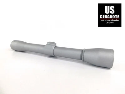 Mira para rifle Leupold M8 4x retícula dúplex plateada aplastada (12) Foto 1 de 3