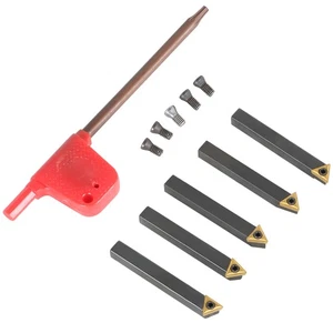 5Piece 1/4'' by 2" Carbide Indexable Turning Tool Set in Fitted Box For Lathe - Picture 1 of 10