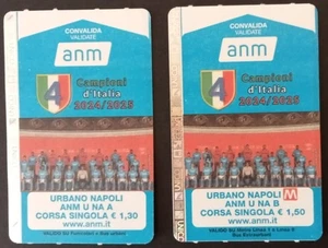 Coppia biglietti ANM Napoli Campioni d’Italia 2024/2025 NUOVI (139)  Come foto - Picture 1 of 2