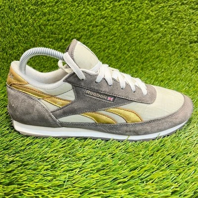 Reebok Classic Nylon Womens Size 9 Brown White Athletic Running Shoes Sneakers - Image 1 of 4