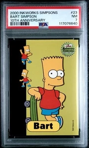 2000 Inkworks "THE SIMPSONS" 10th Anniversary #23 BART SIMPSONS PSA 7 (Pop of 1) - Picture 1 of 1