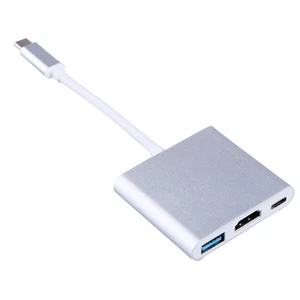 3 In 1 USB 3.1 Type C To USB 3.1 Digital Multiport Adapter With Charger NEW - Afbeelding 1 van 6