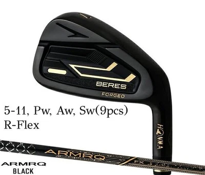HONMA BERES Black 2024 Japan Exclusive 5-SW Iron Set 9pcs RH R-Flex ARMRQ FX - Image 1 of 4