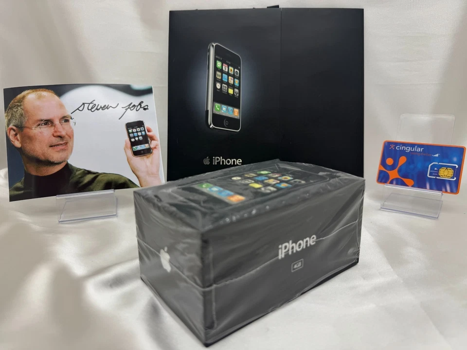 Apple iPhone 1ª Generación 2G 4GB AT&T CAJA A JUEGO A1203 (GSM) COMO NUEVO/CASI COMO NUEVO Foto 1 de 4