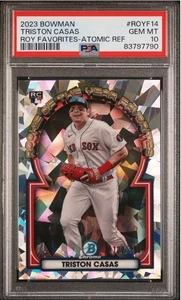 2023 BOWMAN CHROME ATOMIC REFRACTOR TRISTON CASAS ROOKIE RC RED SOX /150 PSA 10 - Picture 1 of 2