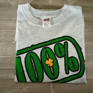 100% Irish, Herren T-Shirt, Large, Hellgrau Irish Heritage, St Paddys Day Brandneu - Bild 1 von 4