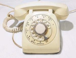 Vintage 1969 Automatic Electric Rotary Dial Phone Off White Model 12665 Untested - Picture 1 of 12