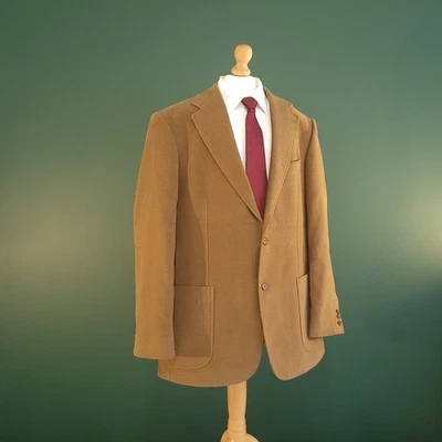 Magee Blazer Men's 44R Camel Cotton Single-Breasted Notch Lapel Sport Jacket - Image 1 of 4
