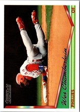 1994 Topps Wes Chamberlain #419 Philadelphia Phillies