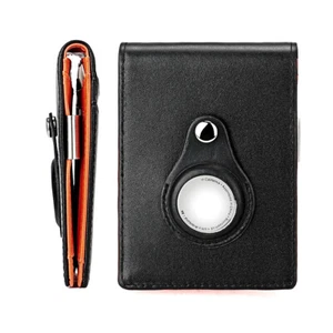 Hombre Cartera de Cuero Clip Dinero Bolsillo Bolso con Localizador Bolsillo EE. UU. - Imagen 1 de 20