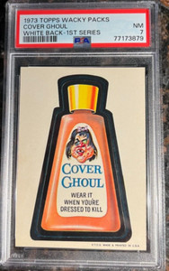 1973 Topps Wacky Packages Cover Ghoul 1st Series White Back PSA 7 NM Card