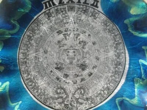 Mexican Seetusee Glass Top Pig Skin Backing Round Decorative Plate 12" - Picture 1 of 1