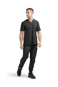 Men’s Jogger Scrub Set (S-3X, 8 Colors) – Includes V-Neck Top and Dr - Picture 1 of 6