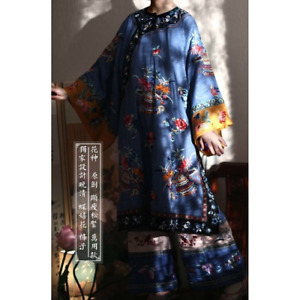 Qing Dynasty Cheongsam Bottoms Pants Chinese Traditional Tang Suit Elastic Pants