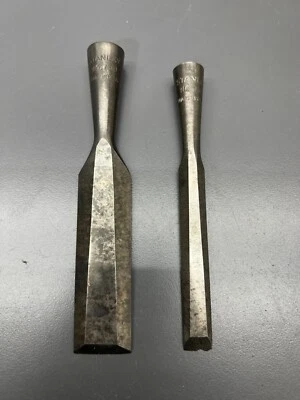 (i) VINTAGE STANLEY NO. 750 2PC SOCKET CHISEL SET - 1/2" 1" - MADE IN USA - Image 1 of 4