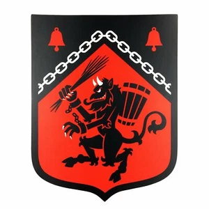 Krampus Rampant heraldic shield sticker - Picture 1 of 1