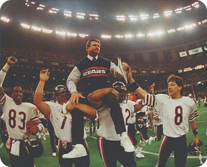 Alfombrilla de ratón con foto clásica vintage de los Chicago Bears Mike Ditka 1985 Champs - Imagen 1 de 2