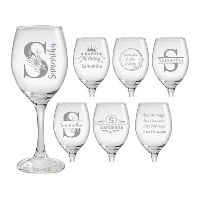 Wine glass personalised birthday gifts,  Christmas gifts, mothers day mum gifts — 第 1/4 张图片