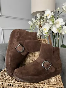 Botines FitFlop Marrón Gamuza Hebilla Talla 8 EU 42 - Imagen 1 de 9