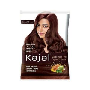 10 x12g Kajal Natural Brown Henna powder Hair color Made from 100% Organic Henna
