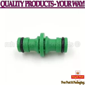 Garden Hose Pipe Tube Coupler Extension Dual Male Connector Adaptor For Joiner - Picture 1 of 3