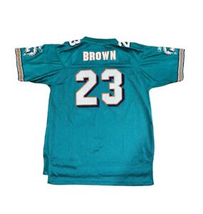 Reebok Miami Dolphins Ronnie Brown #23 Aqua  Authentic NFL Jersey Youth Size XL