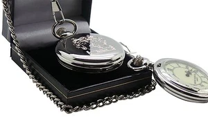 COAT of ARMS Pocket Watch Custom Engraved Personalised Family Crest Name Case - Picture 1 of 3