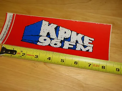 KPKE 96 FM Bumper Sticker NM 1984 Denver Colorado Rock Radio Traveling Billboard - Image 1 of 4