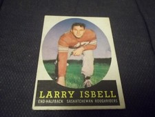 1958 Topps CFL #29 Larry Isbell Saskatchewan Roughriders - vg/vgex
