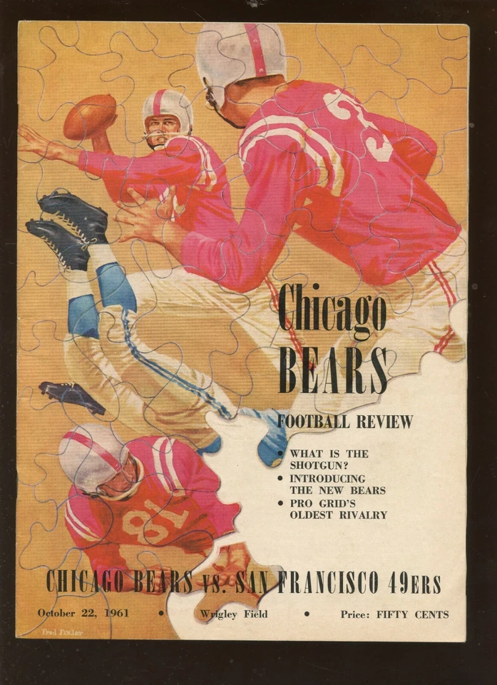 October 22 1961 NFL Program Chicago Bears at San Francisco 49'ers VGEX - Image 1 of 1