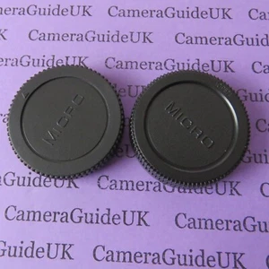 Body Dust Cap for Olympus Panasonic Camera and Rear Lens Cap for Micro 4/3 Lens - Picture 1 of 5