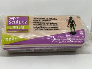 🟠Super Sculpey Two 1 lb Living Doll BEIGE Polymer Clay Blocks - Picture 1 of 6